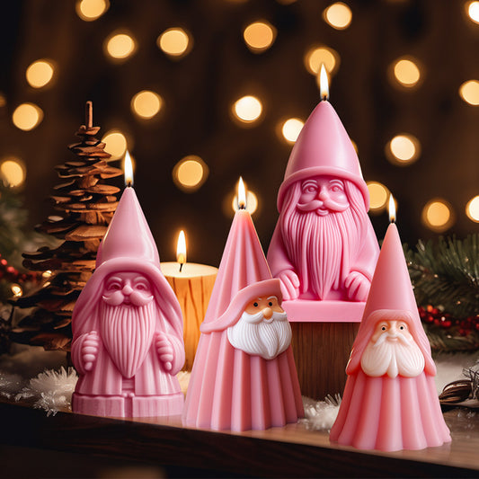 3D Santa Claus Silicone Scented Candle Mold
