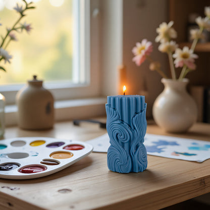 Alphabet Cylinder Silicone Scented Candle Mold