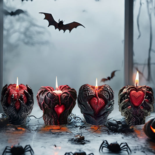Halloween Hand Holding Heart Scented Candle Silicone Mold