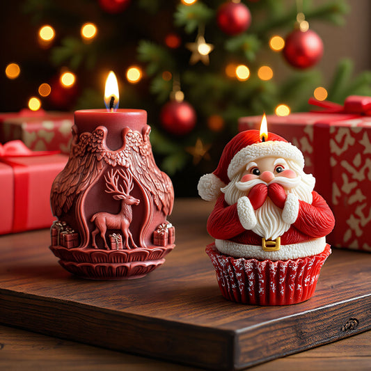 3D Christmas Series Scented Candle Silicone Mold