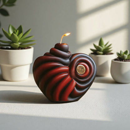 Spiral Heart Snail Scented Candle Silicone Mold