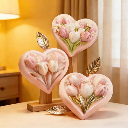 Heart Tulip Scented Candle Silicone Mold