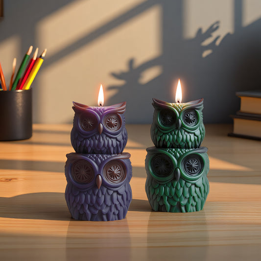 Owl Scented Candle Silicone Mold