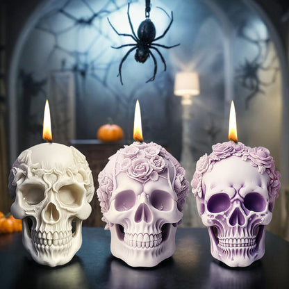 Halloween Skull Silicone Mold for Scented Candle Decoration