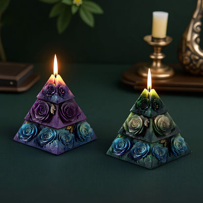 Rose Pyramid Scented Candle Silicone Mold
