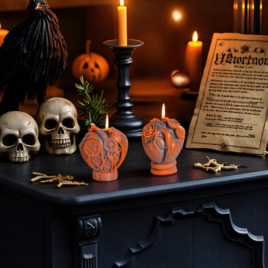 Mechanical Heart Skull Scented Candle Mold