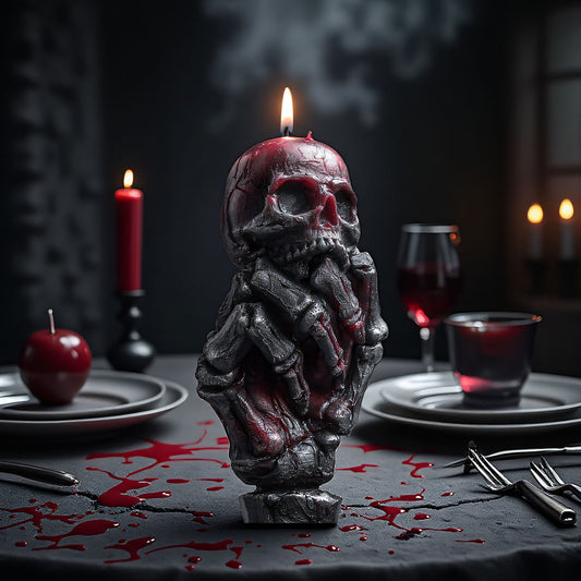 Halloween 3D Skull Hand Silicone Candle Mold