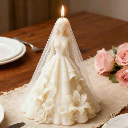 Wedding Dress Scented Candle Silicone Mold