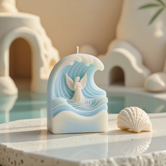 Ocean Wave Angel Scented Candle Silicone Mold