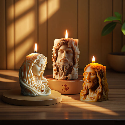 3D Religious Icon Scented Candle Silicone Mold