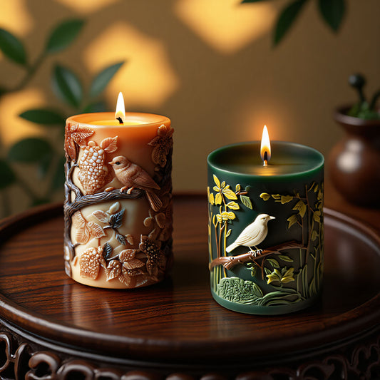 Birds' Joyous Song Aroma Candle Silicone Mold