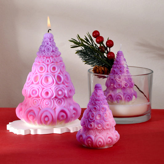 3D Christmas Tree Silicone Mold for Candles and Plaster Ornaments
