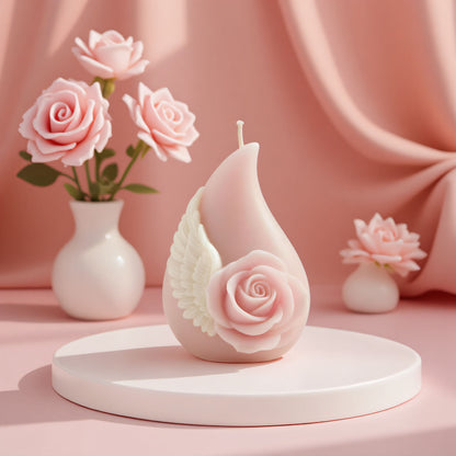 Angelic Rose Wings Aroma Candle Silicone Molds