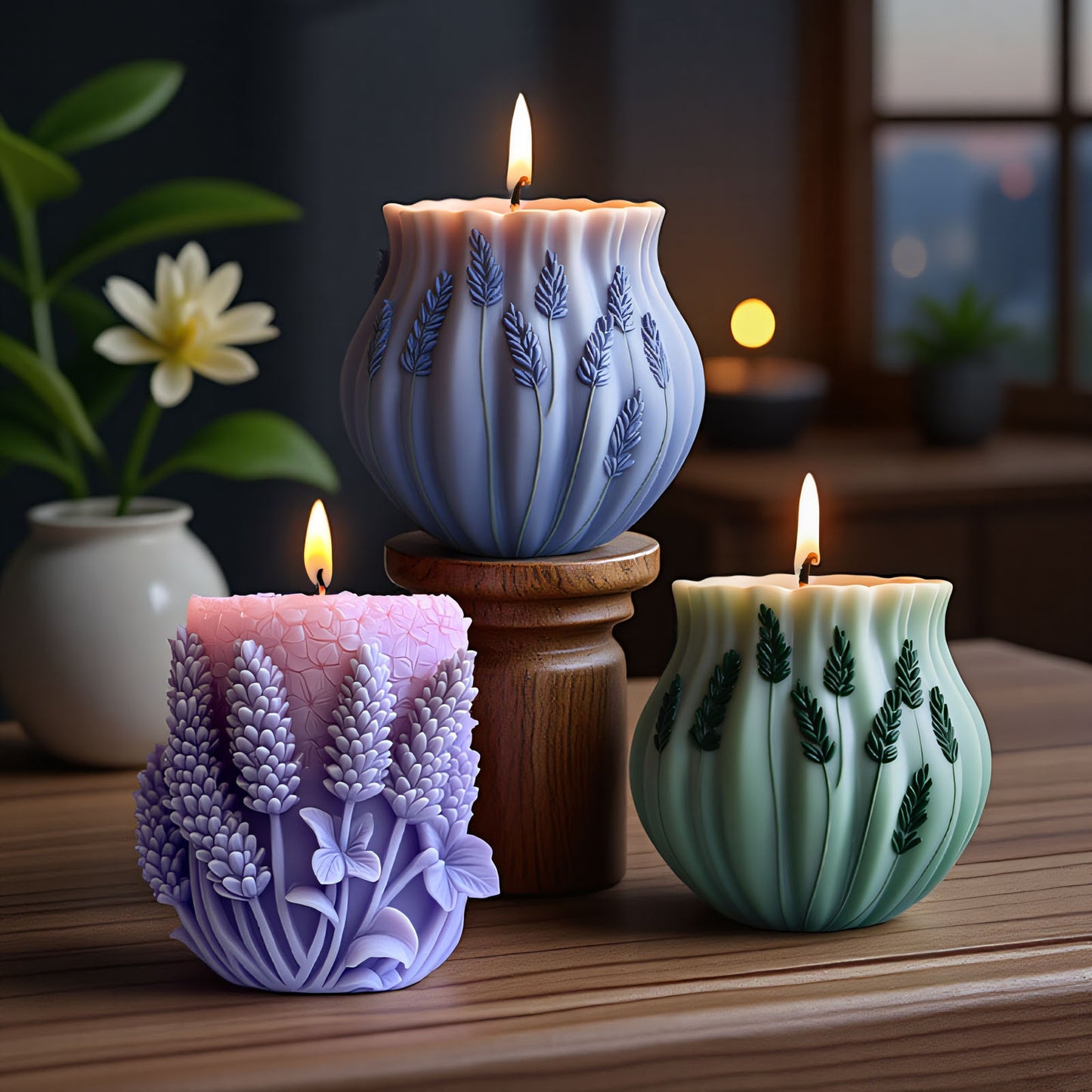Lavender Series Scented Candle Silicone Mold
