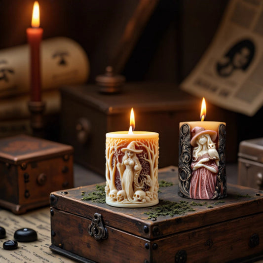 Halloween Witch Scented Candle Silicone Mold