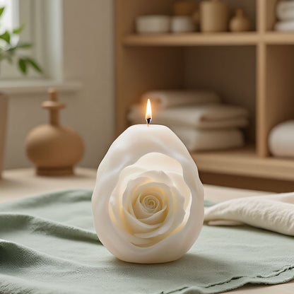 3D Rose Flower Ball Silicone Candle Mold