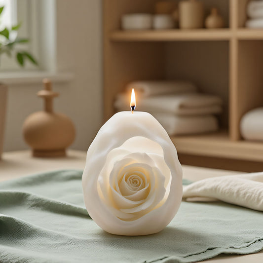 3D Rose Flower Ball Silicone Candle Mold