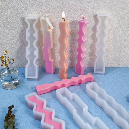 Irregular Long Strip Silicone Candle Mold