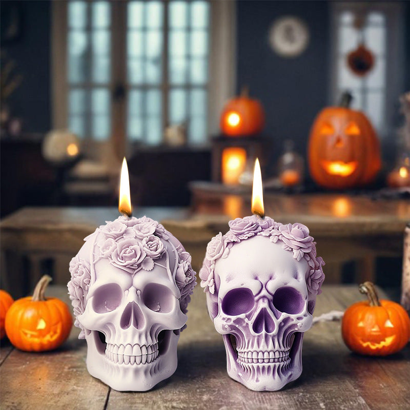 Halloween Skull Silicone Mold for Scented Candle Decoration