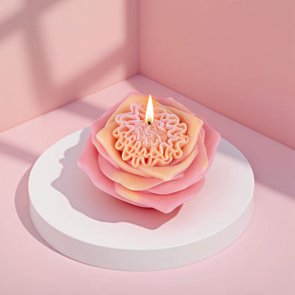 3D Realistic Rose Flower Candle Silicone Mold
