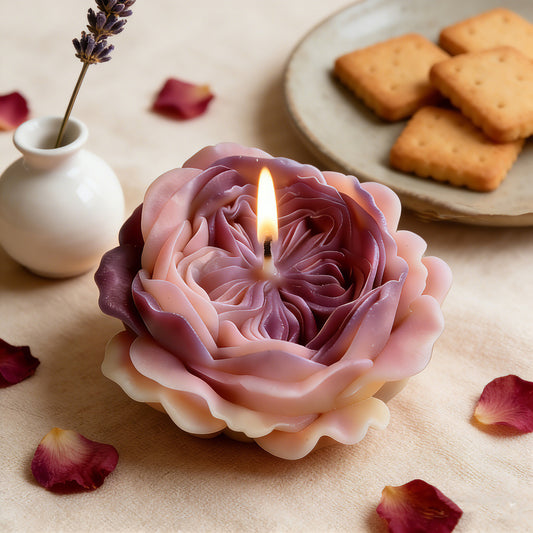 3D Austin Rose Scented Candle Silicone Mold
