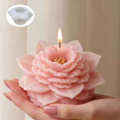 3D Marigold & Narcissus Flower Candle Silicone Mold