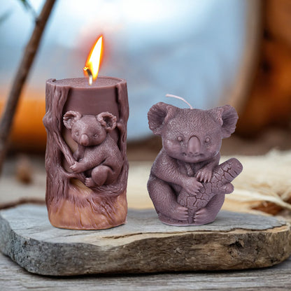 3D Koala Bear Scented Candle Silicone Mold