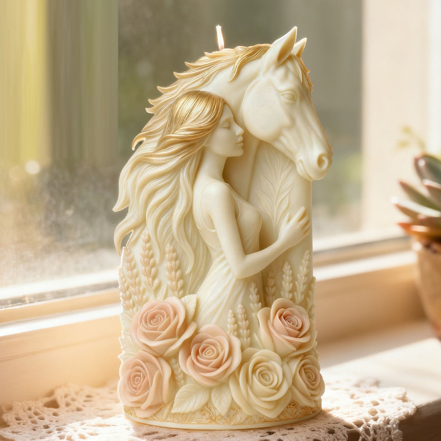 Rose Knight Maiden Scented Candle Silicone Mold