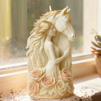 Rose Knight Maiden Scented Candle Silicone Mold