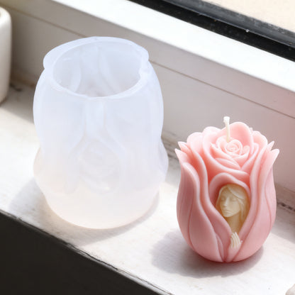Floral Goddess Statue Aroma Silicone Mold