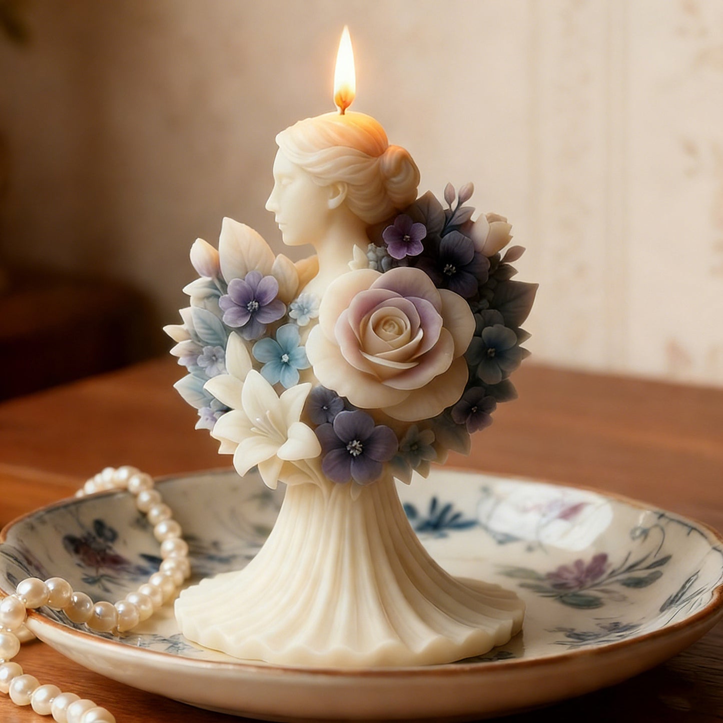 Bouquet of Roses Aroma Candle Silicone Mold