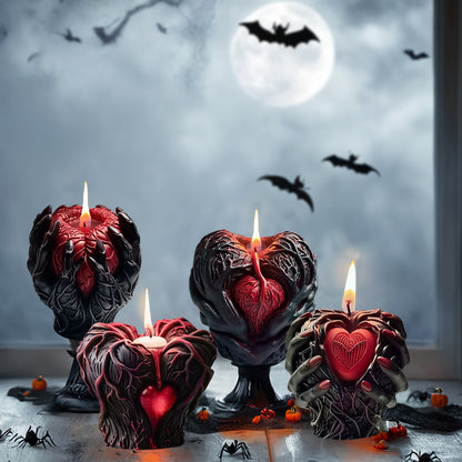 Halloween Hand Holding Heart Scented Candle Silicone Mold