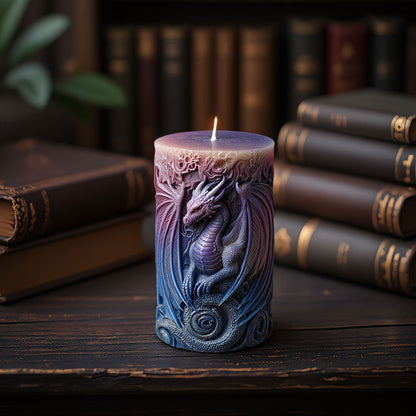 Eye Spirit Dragon Auspicious Pillar Scented Candle Silicone Mold