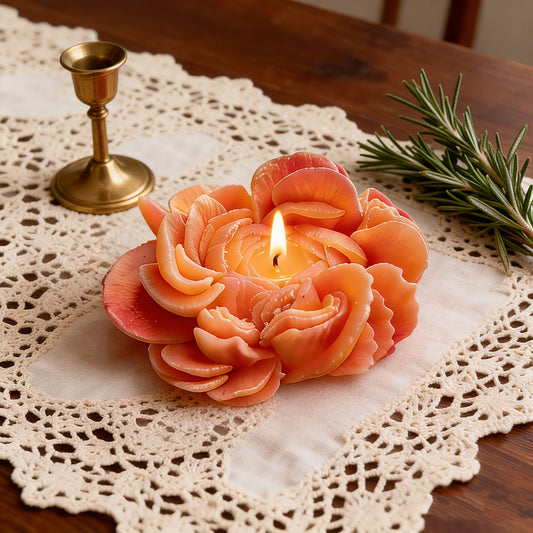 3D Ranunculus Flower Scented Candle Silicone Mold