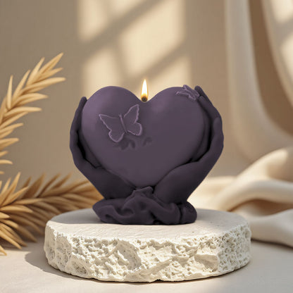 Gesture Heart-in-Hands Silicone Mold for Romantic Candle Making