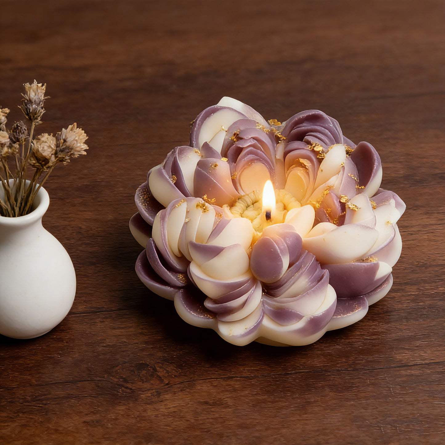 Peony Scented Candle Silicone Mold