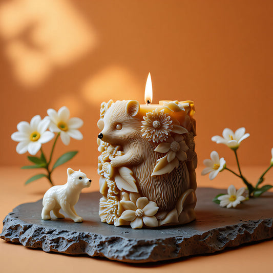 Cute Hedgehog Scented Candle Silicone Mold