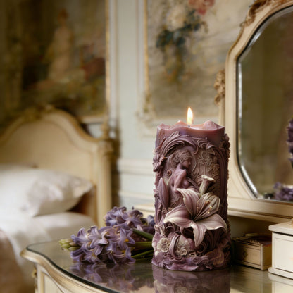 3D Floral Goddess Sculpture Silicone Candle Mold