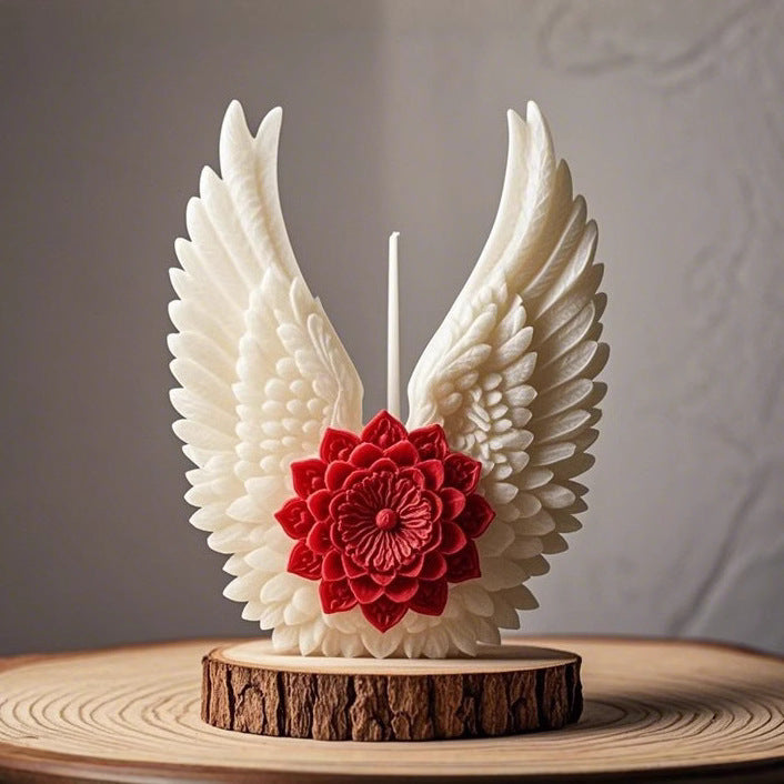 3D Angel Wings & Flower Silicone Candle Mold