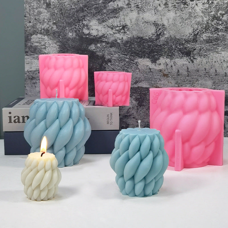 Modern Spiral Raindrop 3D Silicone Candle Mold