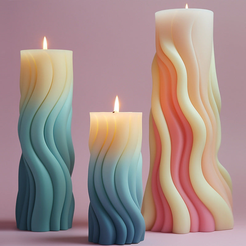 Spiral Cylinder Scented Candle Silicone Mold