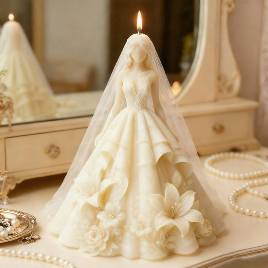 Wedding Dress Scented Candle Silicone Mold