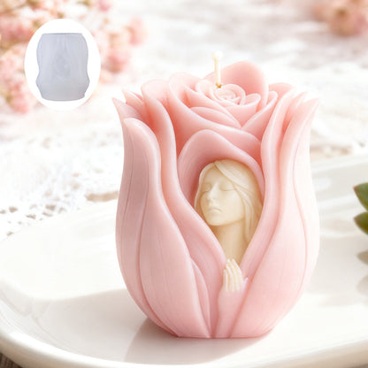 Floral Goddess Statue Aroma Silicone Mold