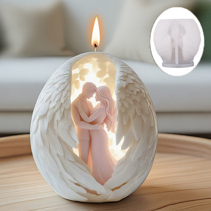 Romantic Lovers with Wings 3D Silicone Candle Mold