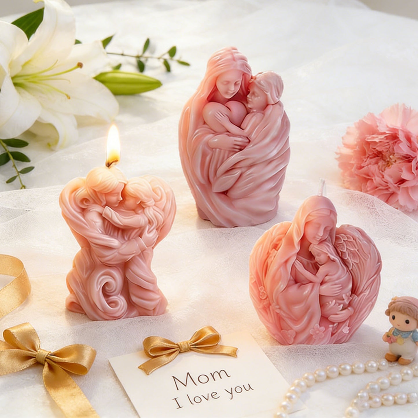 Mother and Child Scented Candle Silicone Mold