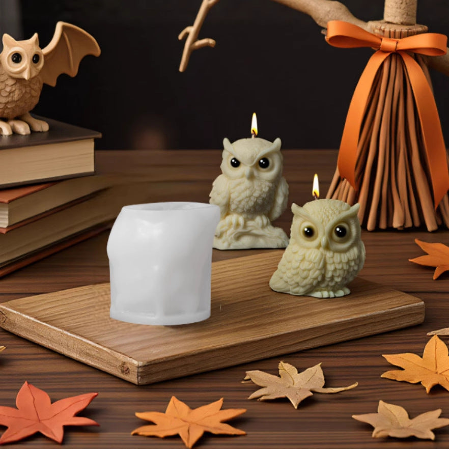 Halloween Owl Scented Candle Silicone Mold