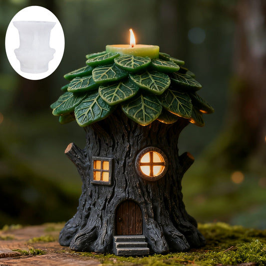 3D Forest Cottage Silicone Mold for Scented Plaster Ornaments