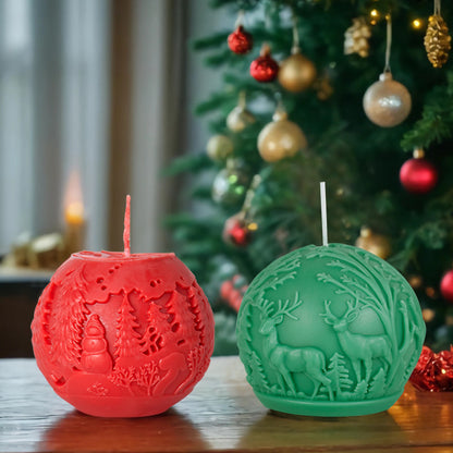 3D Christmas Ornament Candle Silicone Mold