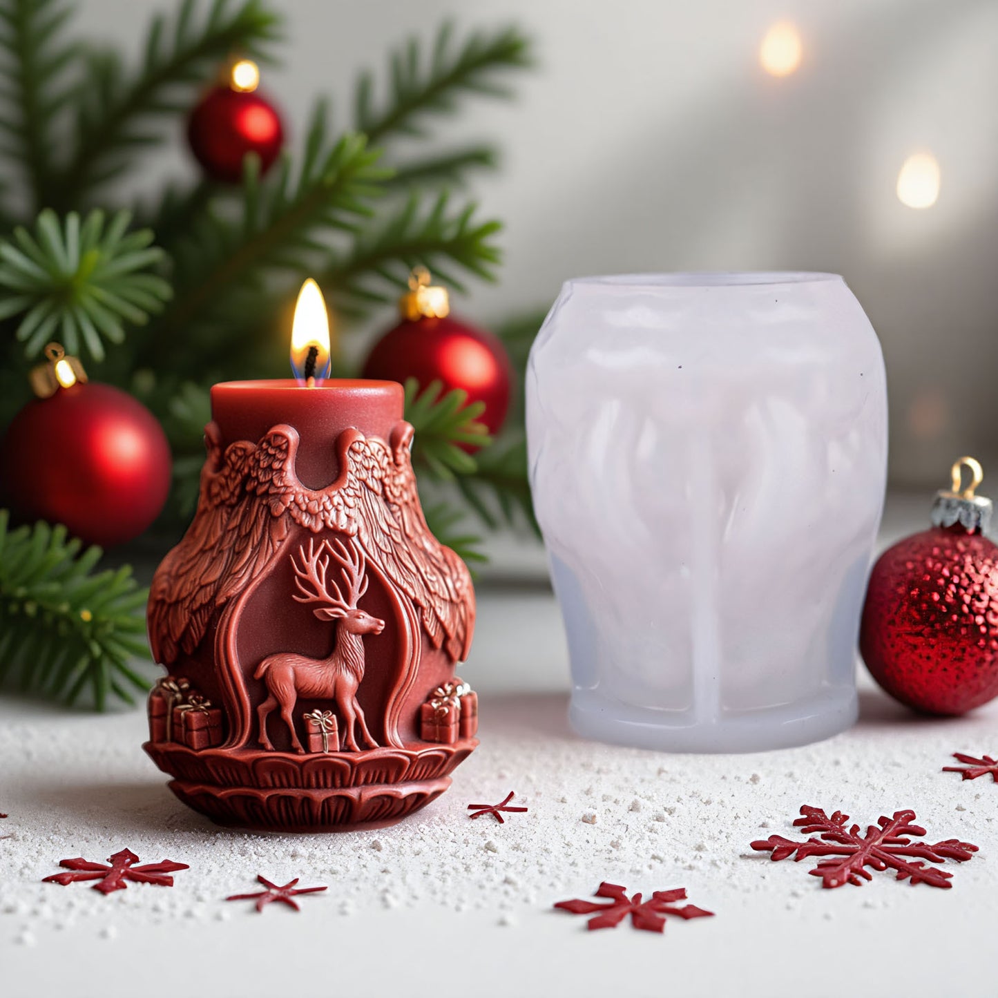 3D Christmas Series Scented Candle Silicone Mold