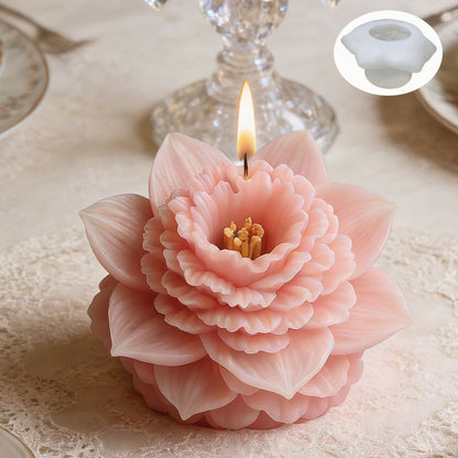 3D Marigold & Narcissus Flower Candle Silicone Mold